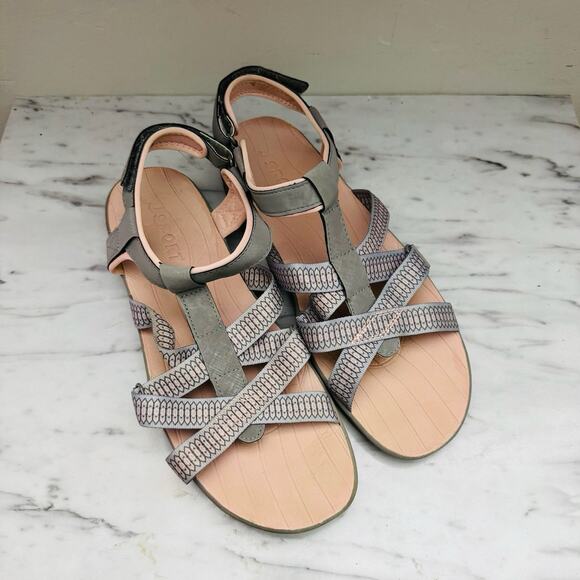 Jsport By Jambu Kaia Gray And Pink Strappy Sandal Women’s Size 10 - Picture 8 of 10